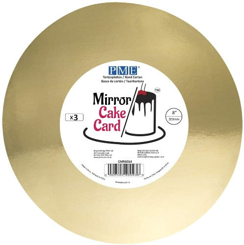 Gold Mirror Cake Board Card Supply